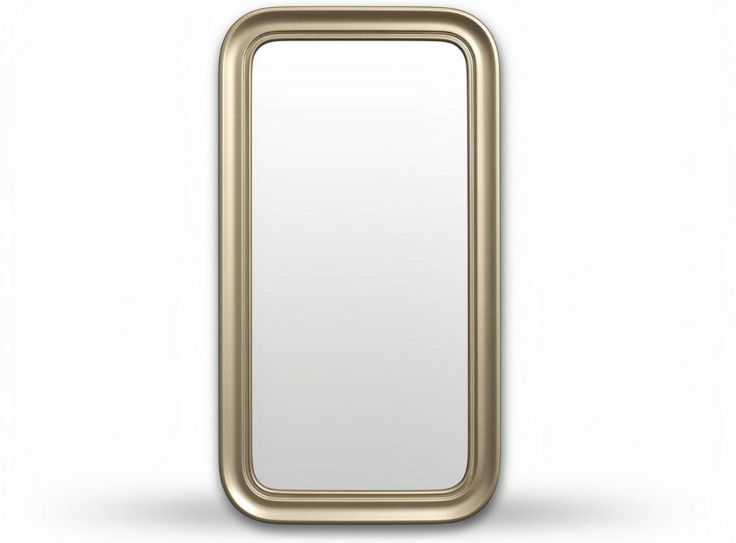 Gold framed rectangular wall mirror for home decor 60 x 30 x 2cm